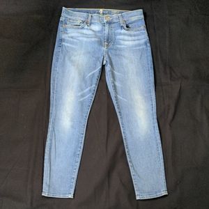 7 For All Mankind Cropped Gwenevere Women's Blue Jeans Size 29